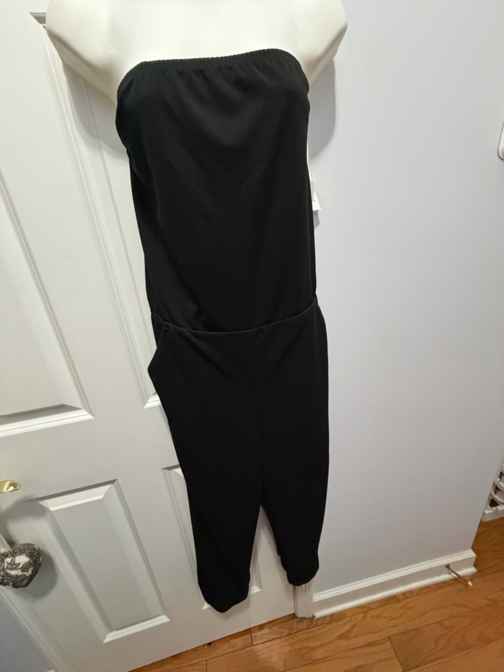 Chic Black Strapless Jumpsuit size xl
